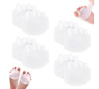 4 Pairs Silicone Toe Separators for Women, 2025 New Soft & Breathable Straighteners Stretcher Toe Spacers Corrector Spreaders Stretcher with Sponge Plugs for Yoga Overlapping Work Daily Comfort
