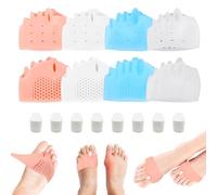 4 Pairs Silicone Toe Separators for Women & Men, 4 Colors Correct Spacers Orthotic Pads Soft Breathable Comfortable Gel Foot Pad for Straighten Overlapping Toes & Foot Alignment Tool