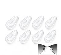 4 Pairs Soft Silicone Nose Pads Replacement Antislip for Oak-ley Sunglasses | Easy push-in installation; durable silicone resists yellowing, reducing facial pressure for a secure, comfortable all-day fit
