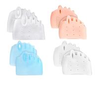 4 Pairs Toe Sleeves Soft Protective, Breathable Toe Separators for Women, Flexible Foot Sleeves for Daily Wear Protectors for Shoes