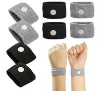 4 Pairs Travel Sickness Bands, Motion Sickness Wristbands for Kids and Adults-Motion Sickness Bands-Anti Nausea Wristbands-Nausea Bands for Morning Car Travel Sea Sickness