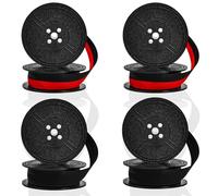 4 Pairs Typewriter Ribbon,Twin Spool Typewriter Ink Ribbon Replacement Pack for Manual Typewriters Compatible with Smith Corona,Royal, Brother, Other Manual Typewriters (Black-Red,Black)