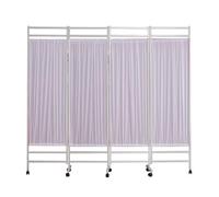 4 Panel Foldable Medical Privacy Screen, 4-panel Medical Privacy Screen With Wheels, 6-foot High Foldable Room Divider For Hospitals, Offices, And Beauty Salons(D)