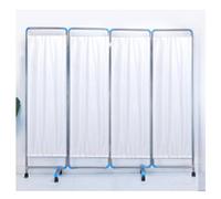 4 Panel Folding Rolling Privacy Screen, Medical Privacy Screen with Wheels, 6 Feet High Foldable Room Divider Clinic/Patient/Examination Room Temporary Fence(White)