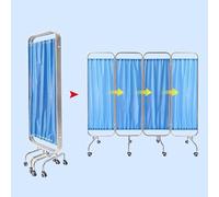 4 Panel Free Standing Room Partition Privacy Separator - Medical Privacy Screen, Mobile Room Dividers, Folding Privacy Screens With Wheels, Divider Screen Metal Frame(5-Panel)