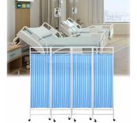 4 Panel Medical Privacy Screen - Room Divider Screens, 6 Ft Tall Folding Privacy Screen Room Dividers, Foldable Room Divider Temporary Fence, For Emergency Room, Beauty Salon(Blue)