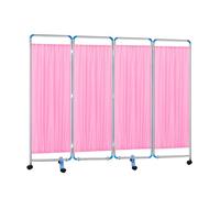 4-Panel Mobile Medical Privacy Screen, Adult Foldable Room Divider, 6-foot High Temporary Fence For Clinics, Patients, And Exam Rooms, Space-Saving(Color-3)