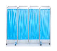 4-Panel Rolling Medical Privacy Screen On Wheels, 180cm High, Foldable, Temporary Room Divider For Clinics, Patient Rooms, And Exam Rooms(Color 3)