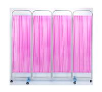 4-Panel Rolling Medical Privacy Screen On Wheels, 180cm High, Foldable, Temporary Room Divider For Clinics, Patient Rooms, And Exam Rooms(Color 1)