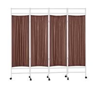 4-Panel Rolling Medical Privacy Screen With Wheels, 180cm High Foldable Room Divider For Clinics, Patient Rooms, And Exam(Color-6)