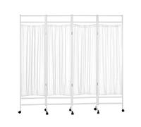 4-Panel Rolling Medical Privacy Screen With Wheels, 180cm High Foldable Room Divider For Clinics, Patient Rooms, And Exam(Color-2)