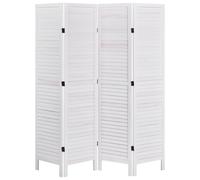 Beliani 4 Panel Room Divider Avenes Off-White 163 Cm 170 Cm