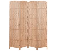 Beliani 4 Panel Room Divider Lappago Natural 163 Cm 170 Cm