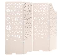4 Panel Room Divider STARRY Light Beige 240 cm 180 cm