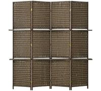 4-Panel Room Dividers with Shelves
