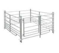 4-Panel Sheep Pen Hurdles with Lock Galvanised Steel 137 x 92 cm vidaXL