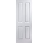 4 Panel Unglazed White Internal Door, (H)2040mm (W)826mm (T)40mm