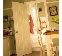 4 Panel Unglazed White Woodgrain Effect Internal Door, (H)1981mm (W)610mm (T)35mm