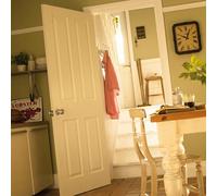 4 Panel Unglazed White Woodgrain Effect Internal Door, (H)2040mm (W)926mm (T)40mm