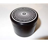 4 Part Aluminium Herb Black Grinder Mix N Blitz Crystal Catcher 50mm - 1 Grinder By Trendz