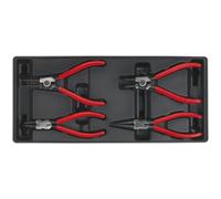 4 Pc PREMIUM Circlip Pliers Set with Modular Tool Tray - Tool Storage Organizer