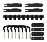 4 PC Roof Boot Clips U Bracket Car Van Mounting Kit, Roof Box U-Bolts Clamps Stainless Steel Fits With 8 Heavy Duty Lock Nuts, Metal Fixing Strip Quick Release Bandage Accessory Bag Luggage Roof