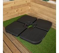 4 PC Square Cantilever Base Weight Set for Banana Garden Parasols Fillable with 80kg Sand or 50kg Water