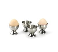 4 PC Stainless Steel Egg Cups Egg Cup Holder for Raw or Hard and Soft Boiled Egg Storage Stainless Steel Egg Cups for Restaurant Home or Easter Decoration