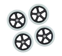 4 Pc Universal Wheel Replacement Parts for Wheelchairs and Walkers - 7-Inch Rubber Wheels for Smooth Mobility