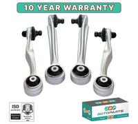 4-Pc Upper Front & Rear Suspension Control Arms Kit for Audi A4 (B5/B6), A6 (C5), A8 - 2 UL + 2 UR (8E0407560A;4D0407510D;4D0407510K;4D0407510B)