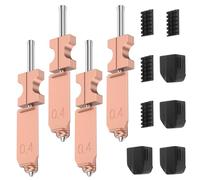 4 Pcs 0.4 mm Hotend Kit with Silicone Cover and Brushes Quick-Detachable Nozzle Extruder 3D Printer Assembled Extruder Kits for FLASHFORGE AD5X