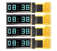4 Pcs 0.91in Display Screen Organic Light Emitting Diode SPI Interface 15PIN Display Module (Blue)