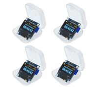 4 PCS 0.96 Inch 128 x 64 Pixel OLED LCD Display, 1315 Chip Drive, IIC Interface I2C Screen Display Module, Compatible with Arduino (Yellow and Blue)