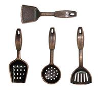 4 Pcs 1/12 Dollhouse Kitchen Copper Color Spatula Kitchenware Accessories