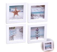 4 PCS 1/12 Scale Miniature Landscape Wall Art for Dollhouses - 3 x 3 cm Small Picture Frames - Dolls House Accessories for Living Room Bedroom DIY Scenes