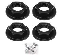 4 Pcs 1/2" BSP Tap Sink Flange Back Nuts, Plastic Mixer Tap Fixing Nut Kit for Bathroom Basin Taps, Kitchen Sink Faucet Nut Fastener, Durable ABS Accessories for Home Use