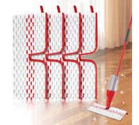4 PCS 1-2 Spray Max Mop Head Replacement Compatible with Vileda ProMist MAX, Reusable Double-Sided Cleaning Microfibre Spray Mop Pad Replacement for Wet & Dry Use