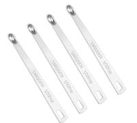 4 PCS 1/32 Teaspoon (1/32 Tsp | 0.165 mL | 0.165 cc) Single Measuring Spoon, Stainless Steel 1/32 Tsp Small Measuring Spoon Mini Measuring Spoons