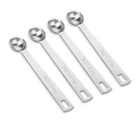 4 PCS 1/4 Teaspoon (1/4 TSP | 1.25 mL | 1.25 cc) Single Measuring Spoon, Stainless Steel 1/4 TSP Small Measuring Spoon Mini Measuring Spoons