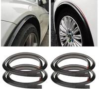 4 PCS 1.5m Mudguards Car Wheel Fender Extension for Tesla Tesla Model 3 Model Y/S/X, Moulding Flares Auto Tyre Eyebrow Trim Strip Stick out Edge,Carbon Fiber