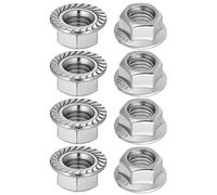 4 PCS 1.75mm Flange Nut Metric Fine Pitch Hexagonal Flange Nuts Flanges Nuts Hex Types Serrated 304 Stainless Steel