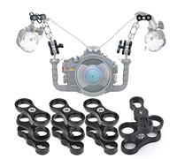 4 Pcs 1" Aluminum Ball Clamp Mount for Underwater Diving Light Arms Tray System, Photography Diving Camera