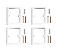 4 Pcs 1-Gang White 10mm Socket Spacer, ABS Single Light Switch Spacer for Electrical Installations, DIY and Home Renovation Projects