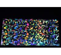 4 pcs 10X21cm Holographic Adhesive Film Flash Glass Disco Wire Pattern Artificial Fish Skin Jig Sticker Hard Baits Lures Sticker (Glass)