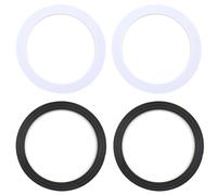 4 Pcs 110mm Bath Plug Seal, Sink Plug Rubber O Rings,Replacement Sink Plug Rubber Seal for Tap Sink Toilet Drain Bathroom(Black & White)