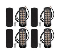 4 Pcs 12-Led Flash Flashing Recovery Strobe Car Emergency Signal Led Orange Grill Breakdown Light Fog Light Beacon