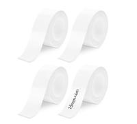 4 Pcs 15mmx4m Label Maker Tape for Quite,Waterproof Self-Adhesive Label Printer Tape for Marking Name, Price, Shelf Life & Classification for Qutie P15/P12/Q2/HP1/HP4/D32/D35 Thermal Printer Labels
