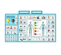 4 Pcs 15''x 11''Nonverbal Communication Board,for Patient、Stroke Therapy Equipment for Adults、AAC Device for Autism、Communication Board for Nonverbal People