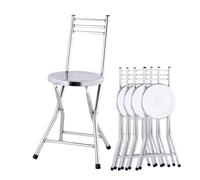 4 Pcs 18" Stainless Steel Folding Stools with Backrest - Portable Compact Chairs for Adults, Ideal for Fishing, Hiking, Gardening, Travel & BBQ Events.
