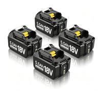 4 Pcs 18V 5500mAh/5.5Ah Batteries Replacement for Makita Battery 18V with Charger DC18RD for Makita Batteries BL1850 BL1830 BL1860B BL1860 BL1830B BL1840 BL1820 BL1815 BL1835 BL1845 with LED Indicator